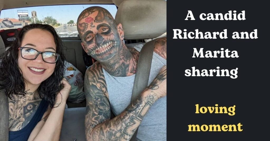 A close up photo showcasing some of Richards meaningful tattoos like his childrens names 1